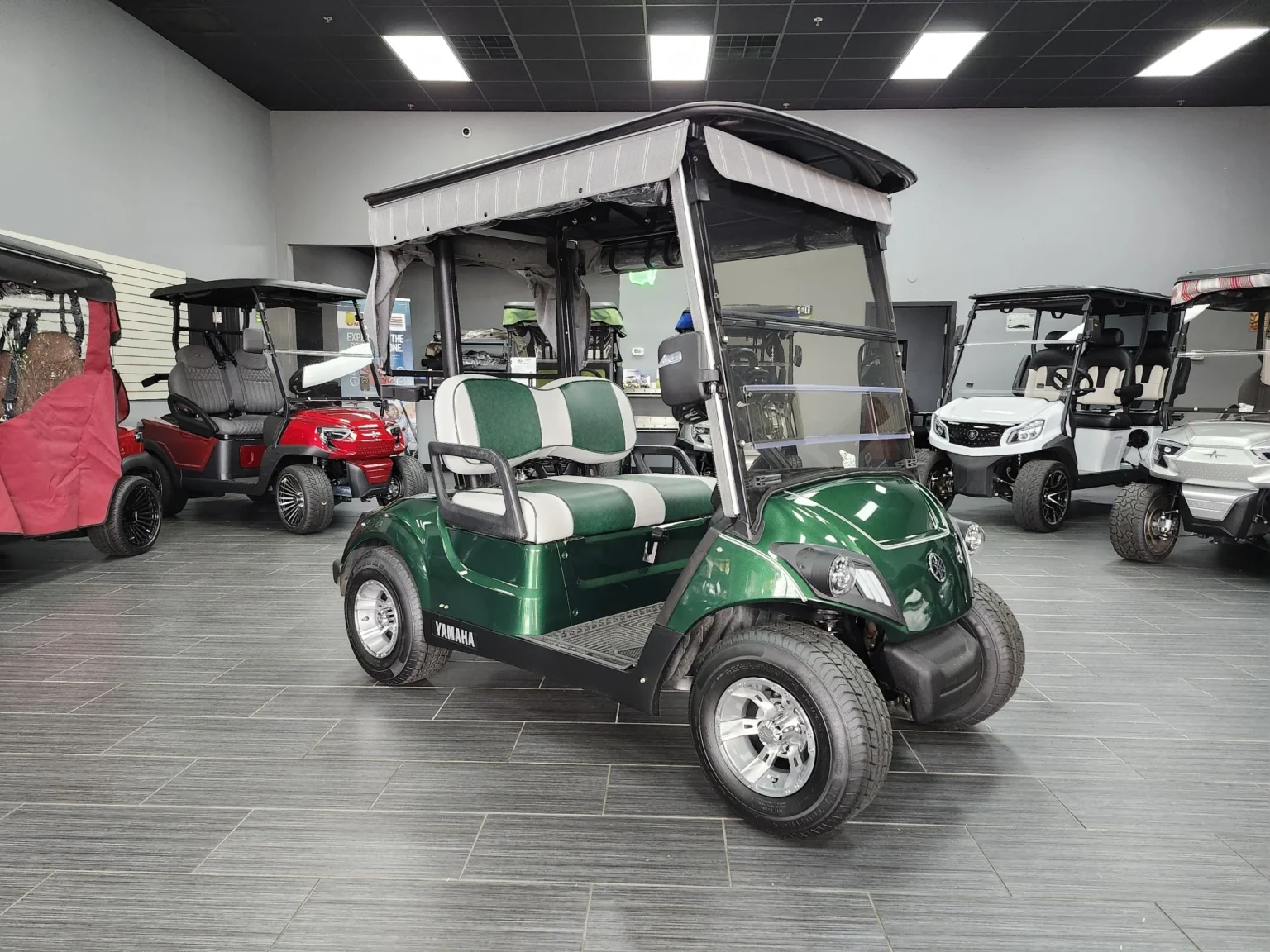 Yamaha Drive 2 QuietTech EFI Lifted Gas Golf Cart (Pre-Owned)
