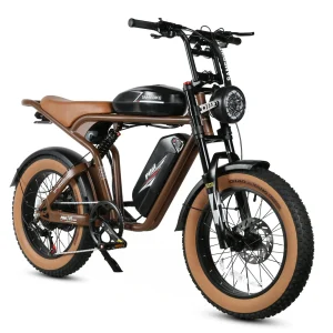 Samebike Pilot EX Fat Tire Electric Dirt Bike – Brown