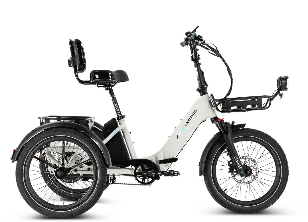 Lectric XP Trike 2 Folding Electric Trike – Stratus White