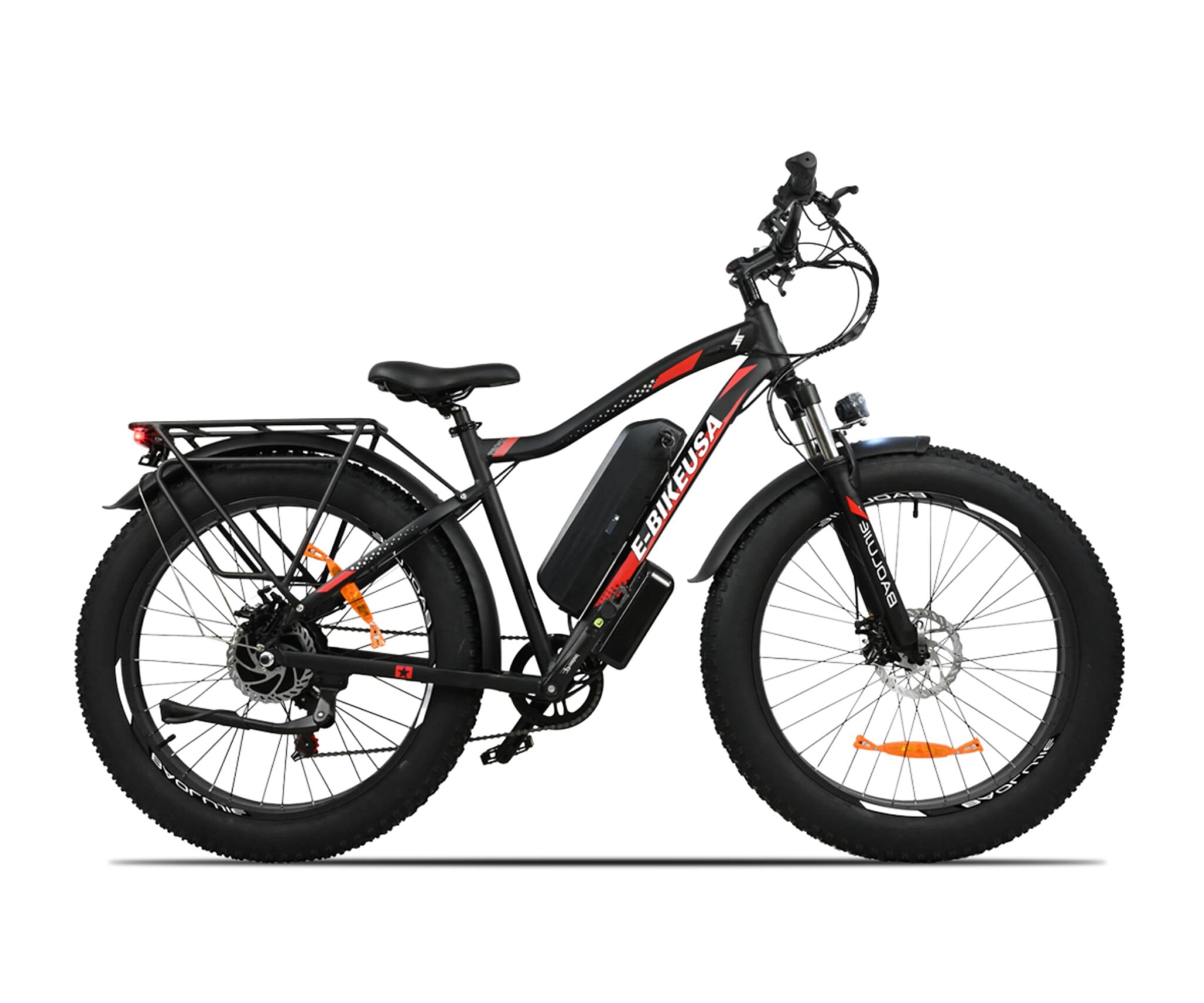 E-Bike USA Striker Fat Tire Electric Bike – Black/Red